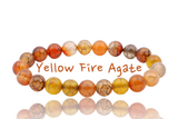 Yellow Fire Agate Gemstone Energy Bracelet "Luck"