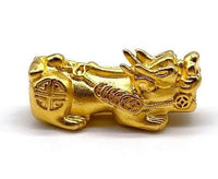 Feng Shui Pixiu Green Jade Gold Dragon Wealth Luck Stretch (8mm) Natural Gemstone Crystal Energy Bead Bracelet