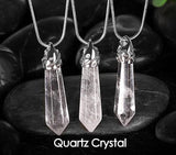 Crystal & Gemstone Point Pendant Necklace